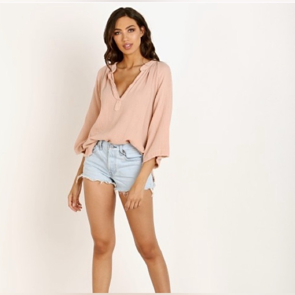 9seed Marrakesh Dashiki Top in Dusty Rose Size S